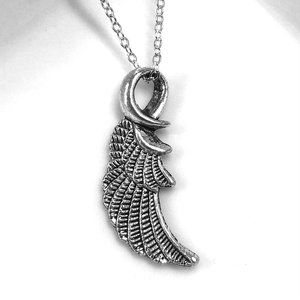 Small Angel Wing Charm Necklace